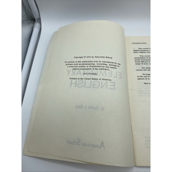 Elementary English by Charles A Ward American School Workbook 1976 Grammer - Picture 4 of 16